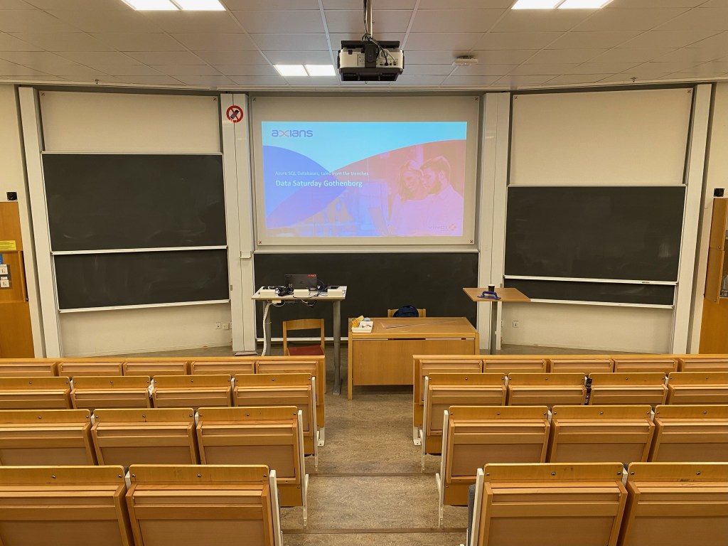 View of the lecture room from the back