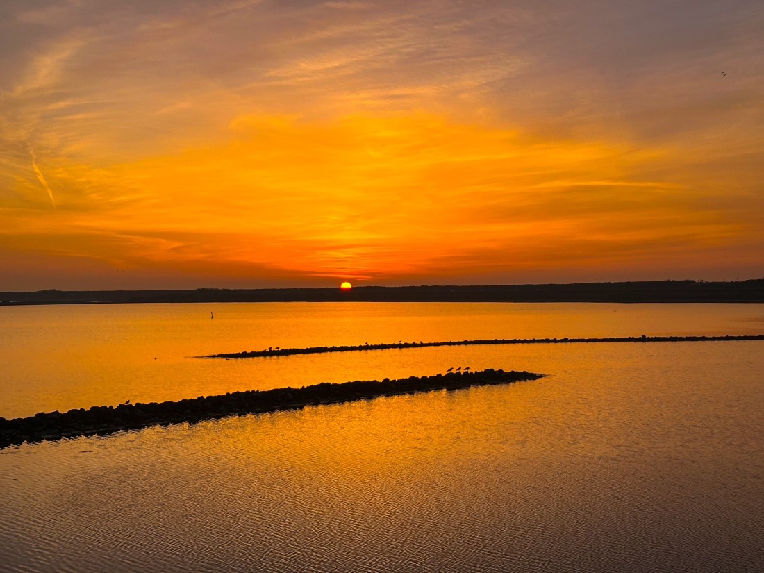 Picture of a sunset over sea